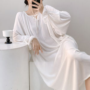 Spring Autumn New Sweet Loose Sleepwear Dress