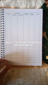 BUKU CATATAN TRANSAKSI AGEN BANK MANDISI UK A5 ISI 100 HALAMAN
