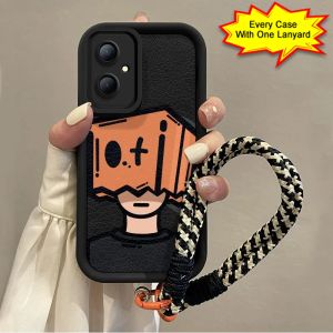 casing hp Redmi Note 9 Pro Max terbaru 2025 bocah karton kartun Sederhana Anti -fall Lanyard Model wanita
