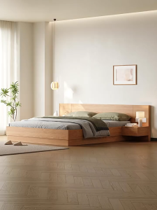 Nordic Vienna storage bed box bedframe tatami solid wood bed frame fit MUJI stylish light natural walnut FS (ETA:1mth)