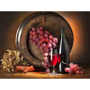 Oil Painting By Numbers Red Wine Landscape Portrait Number Drawing Canvas DIY Pictures By Numbers Home Decor
