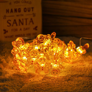 Gingerbread Man string lightsfestival decorationsbattery-poweredbedroom decorChristmas treesparty props for a cozy atmosphe