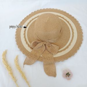 Topi pantai lebar variasi PL15 / Topi pantai wanita / Topi pantai pita