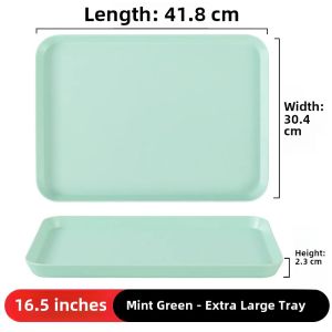 Nordic Style Simple Melamine Tray Rectangular Cake Restaurant Dinner Plate Hotel Room Washing Cup Tea Tray Plastic Material