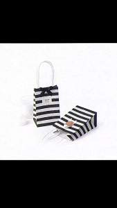 10/30/50pcs Stripes/Points Wedding Favors and Gifts for Guests Baby Shower Birthday Party Decorations Kids Paper Gift Bags