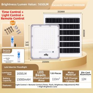 NVC | Ultra Bright Solar Outdoor Flood Light