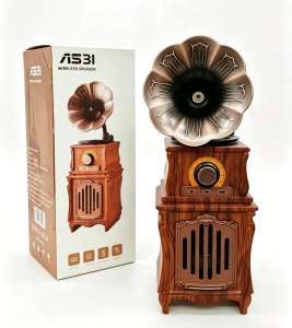 Retro Bluetooth Speaker Portable Vintage FM Radio with USB TF AUX Playback Bluetooth 5.3 1800mAh Battery for Home Office