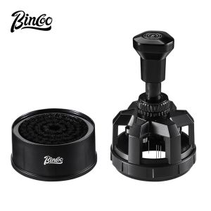 BINCOO Coffee Dosing Ring Coffee Distributor Adjustable Depth Design for Coffee Ground Stirring Espresso Coffee Tool 51MM/58MM