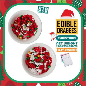 Edible Dragees Sprinkles Christmas Xmas X-mas Pasko 25g 50g 100g