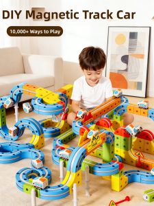 BABYSHOME | Magnetic Railway Construction Toy Educational