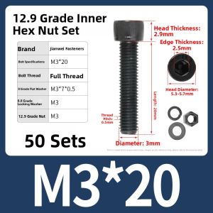 POWER&STRONG | High-Strength Screw and Nut Set M3 M4 M6 M20