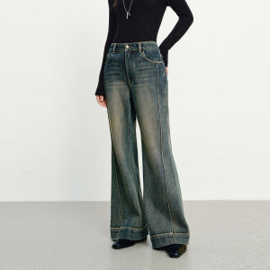 PEACEBIRD | Autumn New Four-way Stretch Loose Flared Jeans