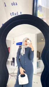 BASIC DRES LENGAN PANJANG FULL KANCING - HIJAB FRIENDLY TERBARU