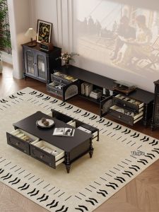 YANGYING | Black High-Style Retro TV Cabinet