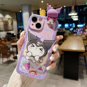 Cute Pastel Blue Milk Bottle And Pachat Dog Anti-Fall Soft Case for Realme True Me 12X/10 V30 V25 Kuroko V23i Cartoon Series Phones