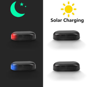 SEAMETAL Solar Power Car Anti-theft Warning Lamp LED Light Security Alarm System Warning Anti-theft Flash Blinking Lamp