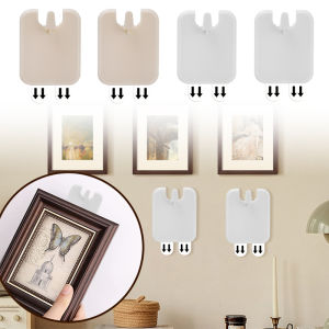 2PCS Strong Adhesive Photo Frame Hook Invisible Heavy Duty Punch-Free Mural Wall Hook Multifunctional Kitchen Home Storage Hook