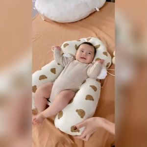 Gối Chữ U Cho Bé Sơ Sinh Chống Giật Mình Chống Bẹp Đầu Có Dây Rút Điều Chỉnh Bafaby Kidz - 305