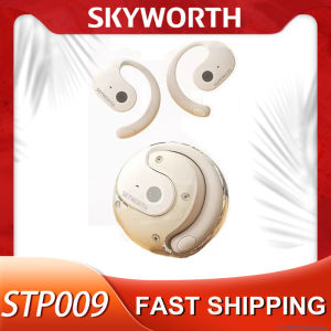 New SKYWORTH STP009 Earphones Outdoor Sports Ear Hook Wireless Bluetooth 5.3 Open-Ear Headphones HiFi Stereo HD Mic Call Earbuds