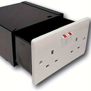 Full New UK socket outlets diversion safes with vintage key steel safety shell and huge hidden drawer