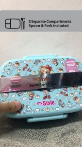 My Style TM 1507 C Bento Lunch Box with Spoon & Fork for Junior Girls