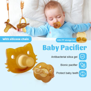 Baby Soft Silicone Soothie Pacifier Set With Storage Box Newborn Comfort Bite Baby Nipple Anti-flatulence Teethers Nano Silver Pacifier安抚奶嘴