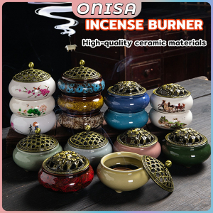 Onisa Ceramic Incense Burner Vintage Incense Stick Shelf Yoga Spa Home Decoration