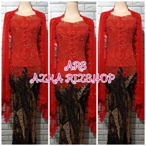 satu set kebaya kerah sabrina kebaya murah