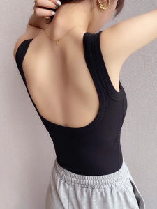 Chantilly Womens Yoga Tank Top with U-Back Design Slim Fit French Style Cotton Casual Work Clothing for 18-24 Birthday Party