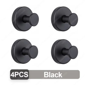 1/4PCS Bathroom Suction Cup Hook Stainless Steel Bathrobe Towel Holder Wall Mount Punch-free Reusable Strong Adsorption Hooks