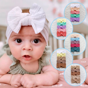 5Pcs Neutral Cable Bow Baby Headbands Soft Elastic Hair Accessory for Newborn Girls Daily Photoshoot