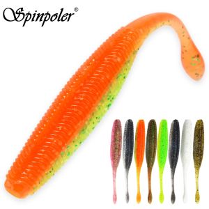 Spinpoler Stick Worm Softbait Fishing Lure Salted Straight Tail 75mm 90mm 110mm Perfect Swimming Plastics Dream Shot Soft 10pcs