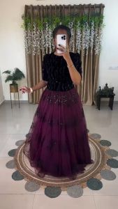 [PRE ORDER] {TOP+ SKIRT COLLECTION} SIZE:-M TO 3XL FABRIC :- Heavy Net With Full Sequence Work~ Delivery Lead Time : 10 days