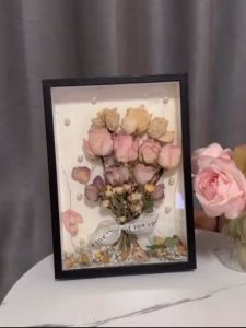 Flower Frame Shadow Box DIY Transparent plastic Wooden Shadow Box Photo Floating Gift