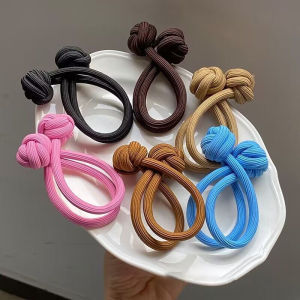 Multicolor Simple Hair Ring for Women High Ponytail Hair Tie Head Knotted Hair Rope High Elastic Thick Fashion Girl Scrunchies