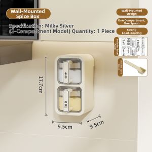 BAOJIAWANG | Wall-mounted Multi-Compartment Sealed Seasoning Storage Box