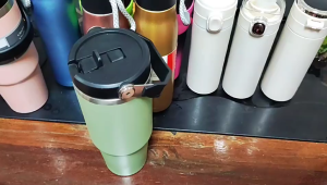 ORIGINAL TUMBLER HANDLE Premium Stainless Stell 900ml 3 IN 1 Botol Minum Awet Panas Dingin