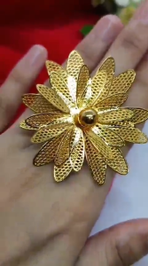 Cincin Besar Dubai Bunga Rings Gelang Cantik Elegant Fashion Mewah Panjang Dewasa Model Terbaru Perhiasan Aksesoris