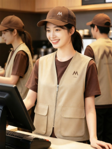 Customizable Comfort Work Vest for Cafes and Restaurants
