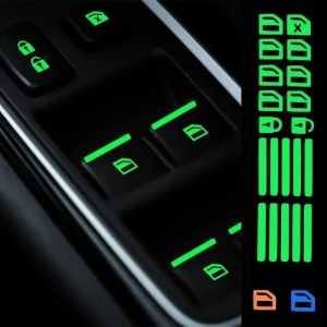 20pcs/set Car Glow Button Sticker Window Lift Switch Decal Luminous Car Interior Sticker for Toyota Camry Hyundai