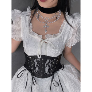 Paper Angel Young Adult Tulle Tutu Dress Waist-Tight Slim Looking Small Y2g Black and White Skirt Female Summer Niche Skirt