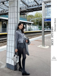 Ma Xiaoye American Style Outwear High Waist Slim Looking Ultra-High Strength Wool Silm Shorts Stretch Personality Tights