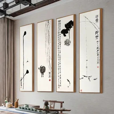 ZHENTAIYUAN | New Chinese Style Decorative Zen Ink Painting Wall Art