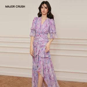 Elegant Fashionable V Neck Floral Dress