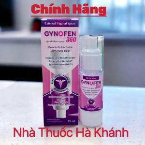✅{Chính Hãng_Có Che Tên} Xịt phụ khoa Gynofen giúp làm sạch khử mùi hôi ngăn ngừa vi khuẩn gây viêm nhiễm nấm ngứa vùng kín (Lọ 25ml)