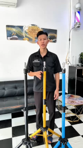 Chân Canh Màu Đen Tập Cắt Tóc Giá Đỡ Đầu Manocanh Chất Liệu Thép Sơn Tĩnh Điện Độ Cao 80cm Đến 1m7