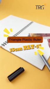 TRG Triangle Plastic Ruler 15cm RLT-15 - Penggaris Plastik Segitiga 15 cm TRG