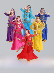 Indian Costume Female Adult Belly Dance Dance Costume Random Combination Long Sleeves Skirt Wholesale Accessories Ornaments