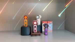 Handheld Mini Fan 199 Speed Adjustable Rechargeable Portable Pocket Small Fan Digital Display Desktop Fan Summer Outdoor Use