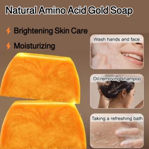✨Hot Sale ✨Gold Soap Trapezoidal Gold Powder Cleansing Soap Amino Acid Handmade Natural Fragrance Gold Soap Handmade Perfume Essential Oil Soap Bath And Facial Soap Brightening Skin Care Anti-acne Handmade Soap